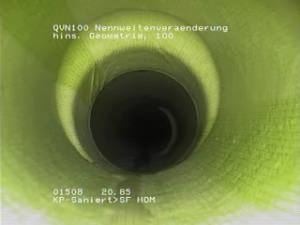 Sanierung einer schadhaften Abwasserleitung mit dem 3P - Plus - Kurleiner - Verfahren