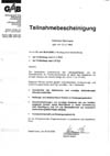 Teilnahmebescheinigung GAB