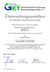 �berwachungszertifikat Fachkunde Abscheidetechnik