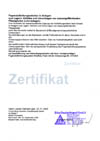 Zertifikat SIKA Deutschland GmbH Fugenabdichtungsarbeiten
